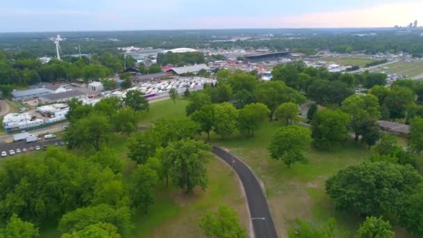 Aerial establishing shot iowa State Fair — Stock Video