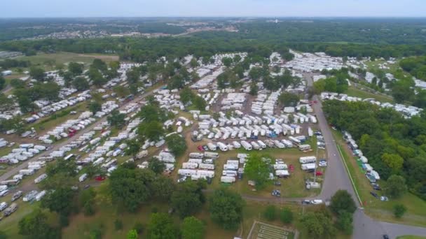 Drone aerial Iowa State Fair Des Moines — Stock Video