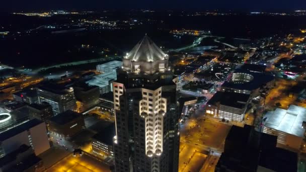 801 grand edificio Downtown Des Moines Iowa 4K — Video Stock