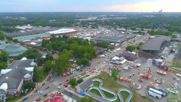 Drone aérea Iowa State Fair Des Moines — Vídeos de Stock