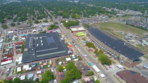 Drone antenowe Iowa State Fair Des Moines — Wideo stockowe