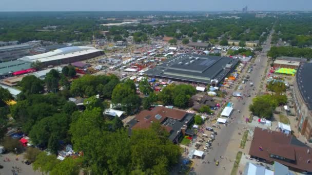 Drone luchtfoto Iowa State Fair Des Moines — Stockvideo