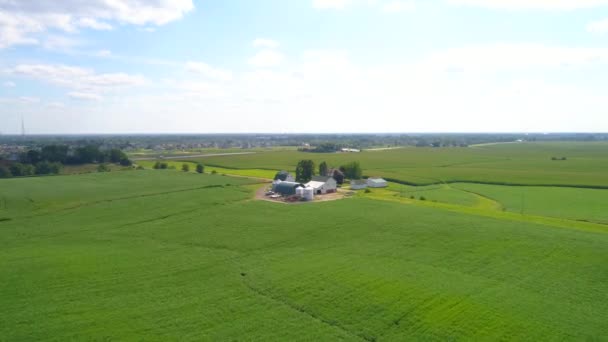 Bettendorf Iowa farmland agriculture 4k 60p — Stock Video