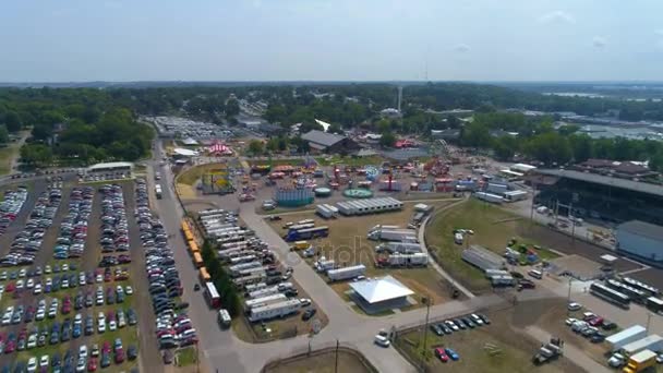 Drone luchtfoto Iowa State Fair Des Moines — Stockvideo