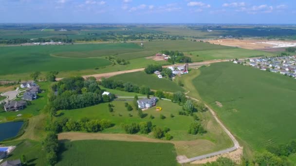 Luftbild ländliche Agrarlandschaft — Stockvideo