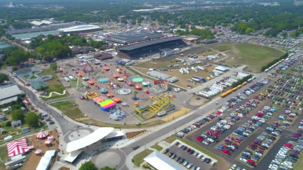 Drone luchtfoto 4k Iowa State Fair — Stockvideo