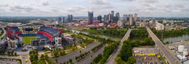 Havadan görüntü Downtown Nashville Tn ABD
