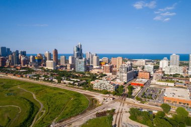 Güney yan Chicago hava görüntü