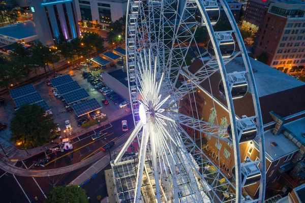 Skyview Atlanta Georgia w nocy — Zdjęcie stockowe