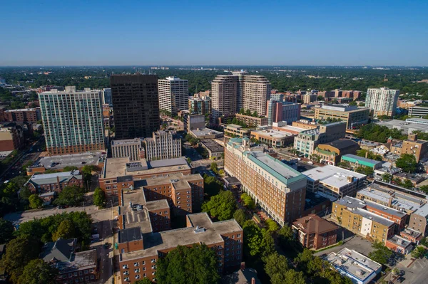 Zdjęcie lotnicze Evanston Chicago — Zdjęcie stockowe