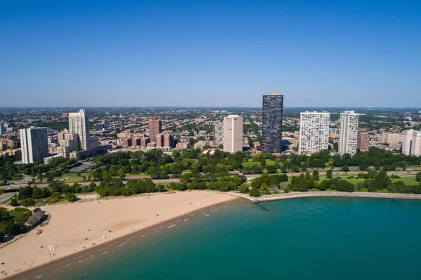 Strand jelenet nyári a Chicagói — Stock Fotó