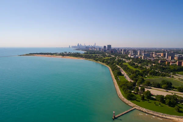 Chicago praia lago Michigan — Fotografia de Stock