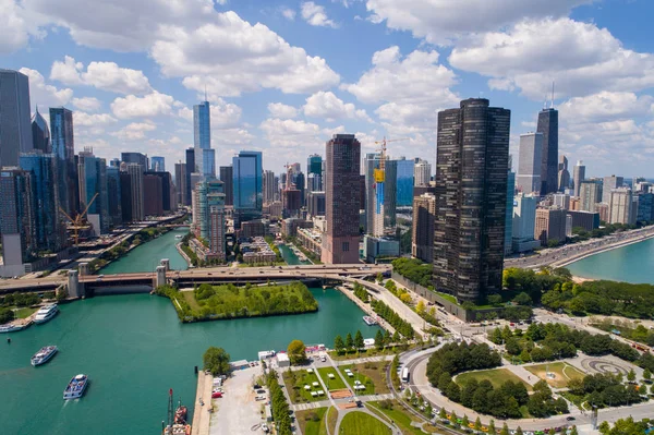 Чикаго Мічиган і озеро берега їзди — стокове фото