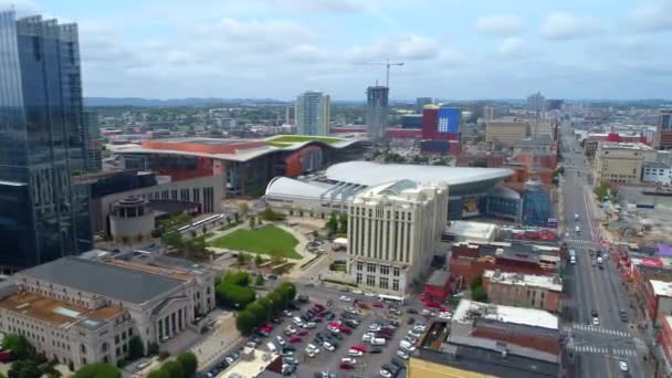 Bridgestone Arena i centrum miasta Nashville Music — Wideo stockowe