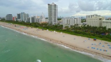 Beach cabana Miami Florida hava video 4 k 60p