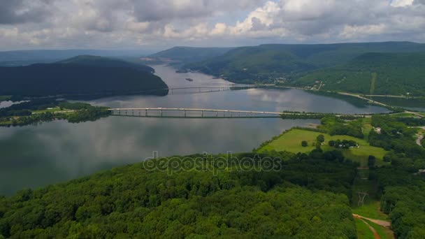 Fotografia aérea do rio Tennessee — Vídeo de Stock