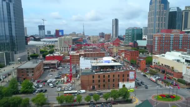 Blick auf die Innenstadt von Nashville — Stockvideo