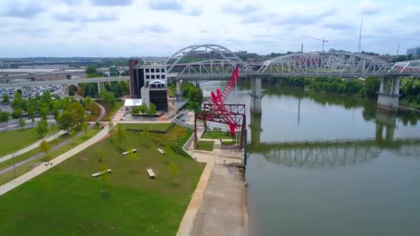 Nashville Cumberland Park 4k 60p — Stok video