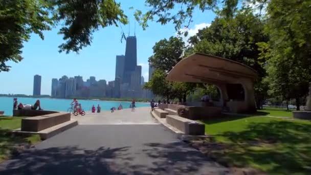 Ciclismo em Chicago — Vídeo de Stock