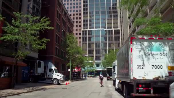 Na rowerze przez Chicago Il 4k — Wideo stockowe