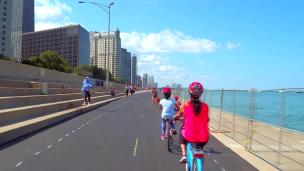 Trilha do Lakefront de Chicago — Vídeo de Stock