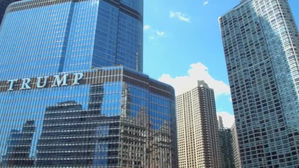 Trump Tower Chicago panorama — Stock video