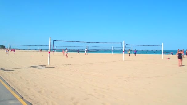 Canchas de voleibol Playa de Chicago — Vídeo de stock