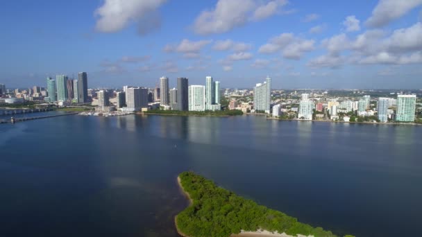 Edgewater centro Miami drone — Vídeo de Stock