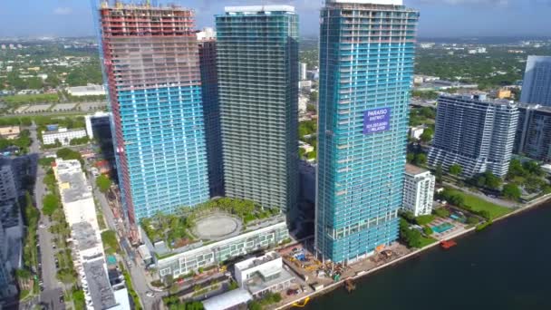 İnşaat alanında Paraiso Bay Edgewater Miami — Stok video