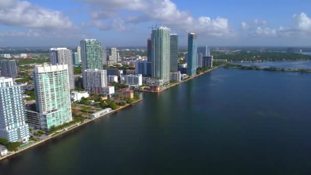 Aerial edgewater Paraiso Bay — Stockvideo