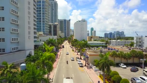 Miami Beach 67th Street and Collins Avenue — Stock Video