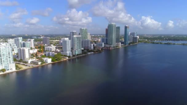 Helicóptero Edgewater Miami — Vídeo de stock