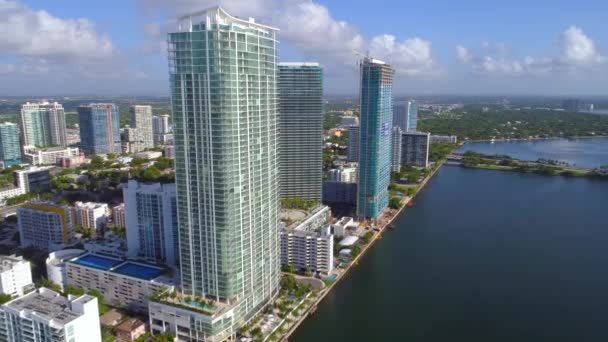 Dzielnicy Paraiso Edgewater Miami Downtown — Wideo stockowe