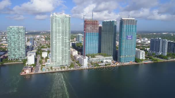 Miami Edgewater Paraiso District — Stockvideo