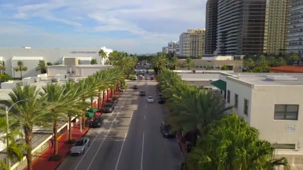 Surfside distrito de negócios Harding Avenue — Vídeo de Stock