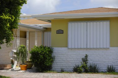 Boarding up for Hurricane Irma clipart