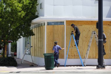 Yatılı Miami Beach kasırga Irma tahliye