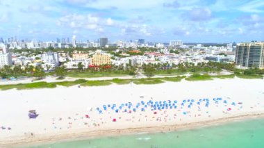 Miami Beach Ocean Drive dron kurulması