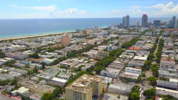 Miami Beach coastal city — Stock Video