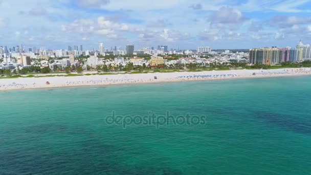 Miami Beach Ocean Drive south — Stock Video