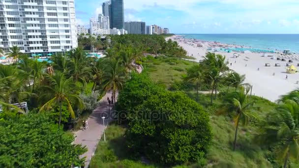 Südstrand miami oceanwalk — Stockvideo