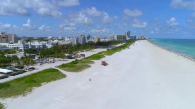 Kasırga Irma önce Miami plaj havadan video