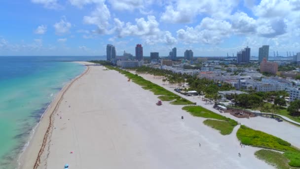 Miami Beach prima dell'uragano Irma giornata limpida — Video Stock