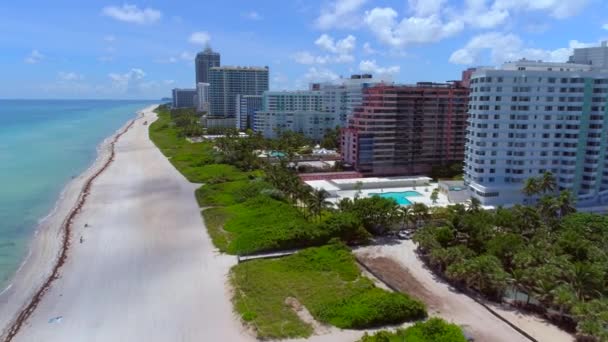 Майами-Бич перед ураганом Ирма летом 2017 года — стоковое видео