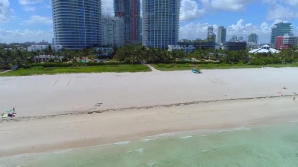 Spokojny Miami Beach przed huraganem Irma przybywa — Wideo stockowe