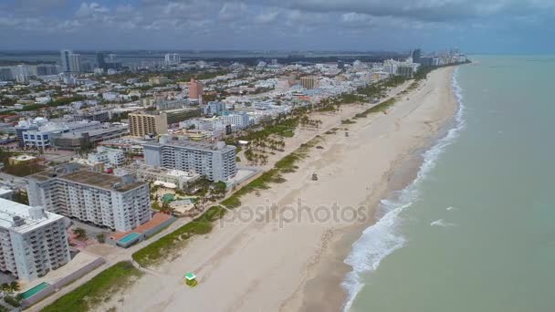 Miami Beach manzara kasırga Irma sonra — Stok video
