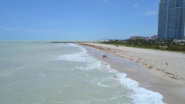 Strand von Miami nach Hurrikan Irma — Stockvideo