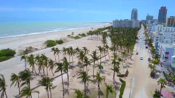 Ocean Drive hotels na orkaan Irma — Stockvideo