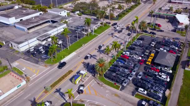 Escena del crimen con bloqueo de carreteras y policía Hallandale Florida 09 17 2017 — Vídeos de Stock