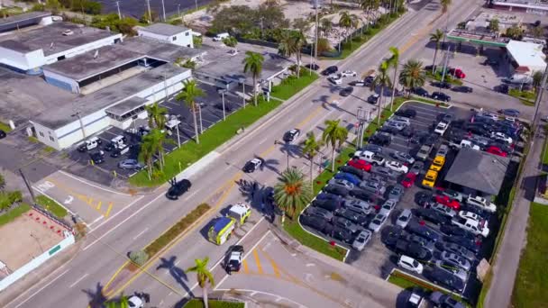 Cena do crime com bloqueio de estrada e polícia Hallandale Florida 09 17 2017 — Vídeo de Stock